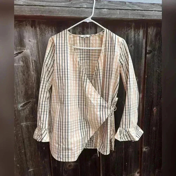 Ganni Wrap Cotton Blouse - Picture 4 of 6